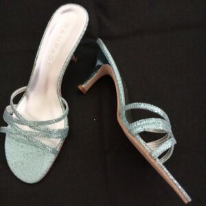 Rampage brand light blue strappy heels.
